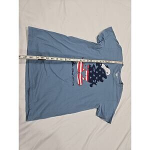 Disney Cruise Line T Shirt Mens Medium Blue Patriotic Mickey (5a)